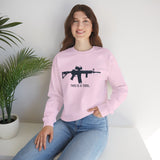 I Am The Weapon Unisex Sweatshirt Motivational Tactical Mindset Streetwear Bold Warrior Energy Graphic Pullover For Confidence Training Gym Wear Everyday Power Statement