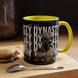Dynasty Accent Coffee Mug 11oz 15oz Black Ceramic Mug with Roman Statue Bust and Butterfly Artwork for History Lovers and Modern Art Fans