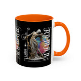 Sculptural Future Statue Art Accent Coffee Mug 11oz 15oz Greek Goddess Cosmic Abstract Splash Bold Artistic Streetwear Ceramic Cup