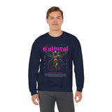 Cultural Angel Statue Graphic Unisex Heavy Blend Crewneck Sweatshirt Gothic Streetwear Aesthetic Bold Artistic Pullover Fashion