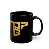 TopG Black Ceramic Coffee Mug Gold Print Motivational Hustler Alpha Mindset Entrepreneur Streetwear Lifestyle Tea Cup