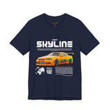 JDM Street Racing Legend Skyline R34 Inspired Supra MK4 Style Unisex Graphic Tee Japanese Drift Car Culture Motorsport Streetwear Shirt