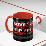 Love Yourself Deep Accent Coffee Mug 11oz 15oz Self Love Motivational Quote Cup Rose Graphic Positive Affirmation Daily Inspiration Empowerment Gift Mug