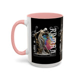 Sculptural Future Statue Art Accent Coffee Mug 11oz 15oz Greek Goddess Cosmic Abstract Splash Bold Artistic Streetwear Ceramic Cup