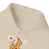 Currency Blaze Burning Money Graphic Unisex Heavy Blend Hooded Sweatshirt Bold Streetwear Flame Cash Statement Gothic Urban Hoodie