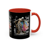 Sculptural Future Statue Art Accent Coffee Mug 11oz 15oz Greek Goddess Cosmic Abstract Splash Bold Artistic Streetwear Ceramic Cup