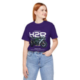 Kawasaki Ninja H2R Inspired Hyperbike Graphic Unisex Heavy Cotton Tee Streetwear Racing Style Motorcycle Art Shirt for Speed Lovers and Track Enthusiasts
