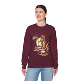 Lunar Legacy Astronaut Art Unisex Heavy Blend Crewneck Sweatshirt Bold Space Exploration Graphic Streetwear Pullover Premium Cosmic Design Soft Fleece Warm Comfortable Everyday Wear Perfect Gift for...