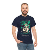 I Don’t Care True Freedom Angel Unisex Heavy Cotton Tee Gothic Cherub Graphic Bold Motivational Streetwear Aesthetic Statement T Shirt