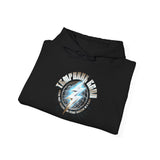 Temporal Echo Lightning Globe Graphic Unisex Heavy Blend Hooded Sweatshirt Futuristic Sci-Fi Streetwear Hoodie Bold Energy
