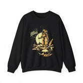Lunar Legacy Astronaut Art Unisex Heavy Blend Crewneck Sweatshirt Bold Space Exploration Graphic Streetwear Pullover Premium Cosmic Design Soft Fleece Warm Comfortable Everyday Wear Perfect Gift for...