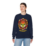 Kathakali Crewneck Unisex Sweatshirt Heavy Blend Pullover Kerala Traditional Dance Art Graphic Indian Culture Onam Festival Malayalam Heritage Design