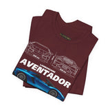 Blue Supercar Roadster Inspired Side Profile Art Unisex Tee Luxury Performance Streetwear Graphic Shirt