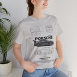 Ultra Sleek Performance Sports Coupe Blueprint Art Unisex Heavy Cotton Tee for Car Lovers and Streetwear Fans