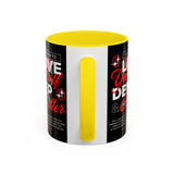 Love Yourself Deep Accent Coffee Mug 11oz 15oz Self Love Motivational Quote Cup Rose Graphic Positive Affirmation Daily Inspiration Empowerment Gift Mug