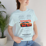 Legendary Orange Street Racer Blueprint Tee Unisex Heavy Cotton Retro Tuner Car Art Graphic Shirt for Enthusiasts