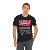 Pink Custom Roadster Blueprint Art Unisex Heavy Cotton Tee Retro Tuner Inspired Streetwear Graphic Shirt for Car Lovers and Daily Casual Wear