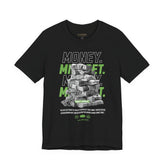 Money Mindset Unisex Jersey Short Sleeve Tee Graphic Black T Shirt Hustle Grind Wealth Entrepreneur Motivational Streetwear Bold Artistic Fashion Outfit