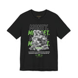 Money Mindset Unisex Jersey Short Sleeve Tee Graphic Black T Shirt Hustle Grind Wealth Entrepreneur Motivational Streetwear Bold Artistic Fashion Outfit