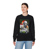Wicked Supreme Unisex Heavy Blend Crewneck Sweatshirt Statue Art Graphic Pullover Bold Supreme Inspired Streetwear Vintage Aesthetic Fashion