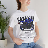 R3 Inspired Sport Motorcycle Art Unisex Heavy Cotton Tee Dynamic Streetwear Graphic for Riders and Moto Enthusiasts