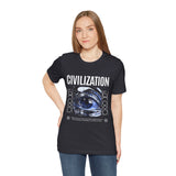 Civilization Eye Of Memory Graphic Unisex Jersey Short Sleeve Tee Futuristic Visionary Streetwear Bold Abstract Blue Eye T Shirt