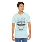 Silver Performance Coupe Artwork Unisex Heavy Cotton Tee High Speed Inspired Streetwear Graphic Shirt For Car Enthusiasts And Urban Lifestyle Fans