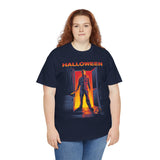 The Silent Stalker Unisex Heavy Cotton Tee Retro Horror Graphic Shirt Halloween Streetwear Creepy Night Design for Fall Parties and Dark Aesthetic Lovers
