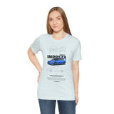 Blue Rally Inspired Performance Sedan Artwork Unisex Heavy Cotton Tee High Speed Streetwear Graphic Shirt For Car Enthusiasts And Automotive Art Lovers