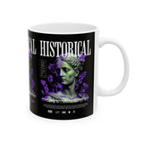 Historical Greek Roman Statue Art Print Ceramic Mug Unisex Premium Coffee Tea Cup With Classical Aesthetic Design