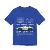 Porsche GT3 RS Inspired Blueprint Design Unisex Heavy Cotton Tee Premium Racing Streetwear Car Lovers T Shirt for Enthusiasts and Everyday Wear