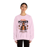 Mask Power Anonymous Strength Graphic Unisex Heavy Blend Crewneck Sweatshirt Bold Urban Hacker Inspired Streetwear Empowerment Pullover