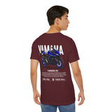 R3 Inspired Sport Motorcycle Art Unisex Heavy Cotton Tee Dynamic Streetwear Graphic for Riders and Moto Enthusiasts