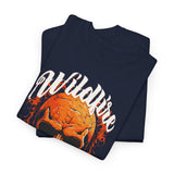 Wildfire Skull Flames Unisex Heavy Cotton Tee Gothic Inferno Graphic Bold Streetwear Motivational Statement T Shirt