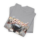 Death Silence Skull Fire Graphic Unisex Heavy Cotton Tee Gothic Horror Streetwear Bold Vintage Dark Flame Skull T Shirt