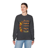 Unisex Ho’oponopono Sunflower Crewneck Sweatshirt Heavy Blend Pullover Healing Affirmation Spiritual Gratitude Mindfulness Positive Energy Apparel