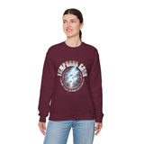 Temporal Echo Lightning Globe Graphic Unisex Heavy Blend Crewneck Sweatshirt Futuristic Sci-Fi Streetwear Pullover