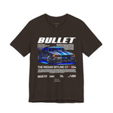 Bullet Blue Street Racing Artwork Unisex Heavy Cotton Tee High Performance Inspired Graphic Shirt For Car Lovers And Urban Streetwear Fans