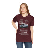 Cyber Truck Tesla Futuristic Electric Pickup Blueprint Art Unisex Heavy Cotton Tee Bold Streetwear Graphic Shirt For Car Lovers And Tech Enthusiasts