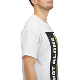 Unisex Not Alone Alien T Shirt Cartoon UFO Graphic Tee Extraterrestrial Sci Fi Space Themed Paranormal Conspiracy Inspired Streetwear Top