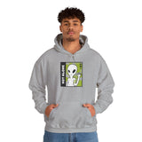 Not Alone Alien Unisex Hoodie UFO Graphic Pullover Sweatshirt Cartoon Extraterrestrial Sci Fi Space Themed Conspiracy Inspired Paranormal Streetwear