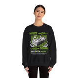Money Power Unisex Heavy Blend Crewneck Sweatshirt Dollar Stack Neon Green Graphic Hustle Mindset Streetwear Motivational Pullover