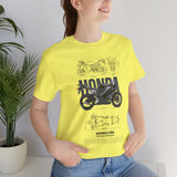 Honda CBR Superbike Blueprint Racing Motorcycle Graphic Tee Sport Bike Track Design T Shirt For Riders Speed Lovers Motorsport Streetwear Gift