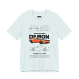 Firestorm Muscle Car Blueprint Design Unisex Heavy Cotton Tee Powerful Retro Performance Art Shirt for Streetwear Lovers & Collectors