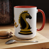 Tate Knight Logo Accent Coffee Mug 11oz 15oz Gold Foil Chess Horse Design Motivational Hustler Ceramic Cup Bold Luxury Inspired Streetwear Gift Drinkware