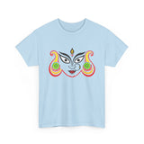 Divine Maa Durga Trinetra Minimal Art T Shirt Hindu Goddess Shakti Bhavani Devi Graphic Tee Spiritual Devotional Streetwear Navratri Festival Ethnic Indian Culture Unisex Cotton Casual Wear Gift For...