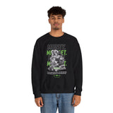 Money Mindset Unisex Heavy Blend Crewneck Sweatshirt Graphic Pullover Black Hustle Grind Wealth Entrepreneur Motivational Streetwear Bold Artistic Fashion Outfit
