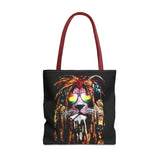 Rasta Lion Eco Tote Bag Vibrant Reggae Inspired Artistic Lion with Headphones Jamaican Island Style Bold Art Print Durable Cotton Canvas Bag for Music Lovers Travel or Daily Use by KLASSORO