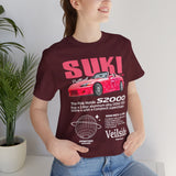 Pink Custom Roadster Blueprint Art Unisex Heavy Cotton Tee Retro Tuner Inspired Streetwear Graphic Shirt for Car Lovers and Daily Casual Wear
