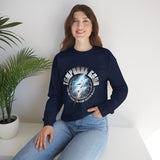 Temporal Echo Lightning Globe Graphic Unisex Heavy Blend Crewneck Sweatshirt Futuristic Sci-Fi Streetwear Pullover